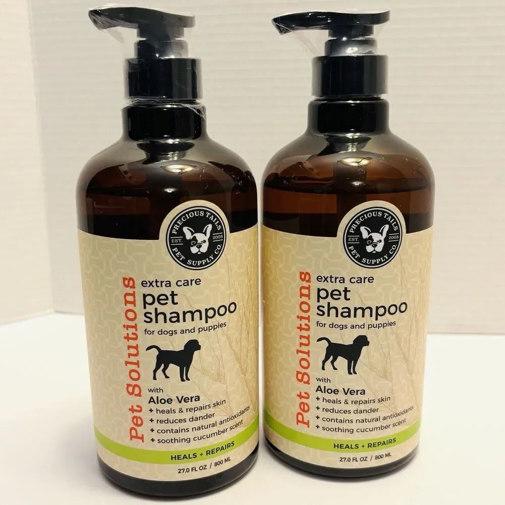 Precious Tails Pet Shampoo Skin Healing Repair Extra Care Reduce Dander Qty Of 2
